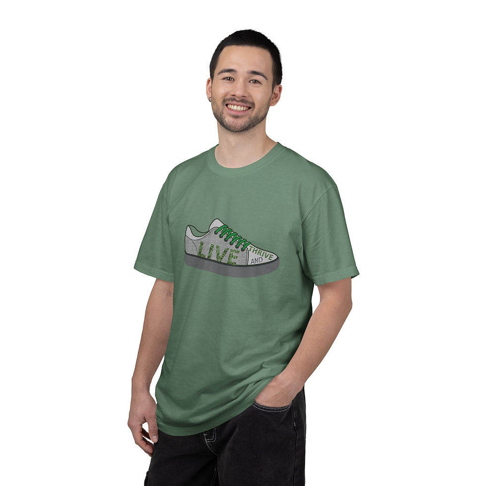 Thumbnail: Live and Thrive African Food Crisis heavyweight, Short sleeve  tee 