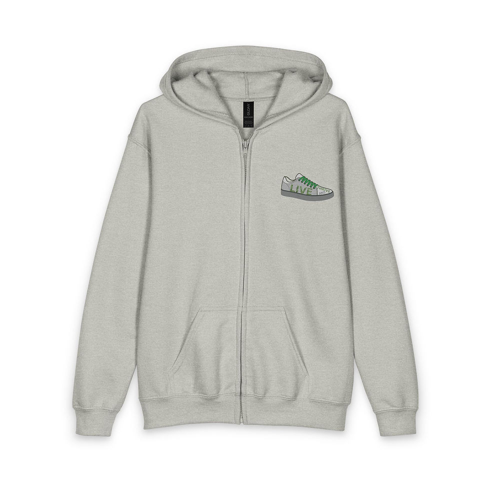 Thumbnail: Live and Thrive African Food Crisis YOUTH Full-zip hoodie