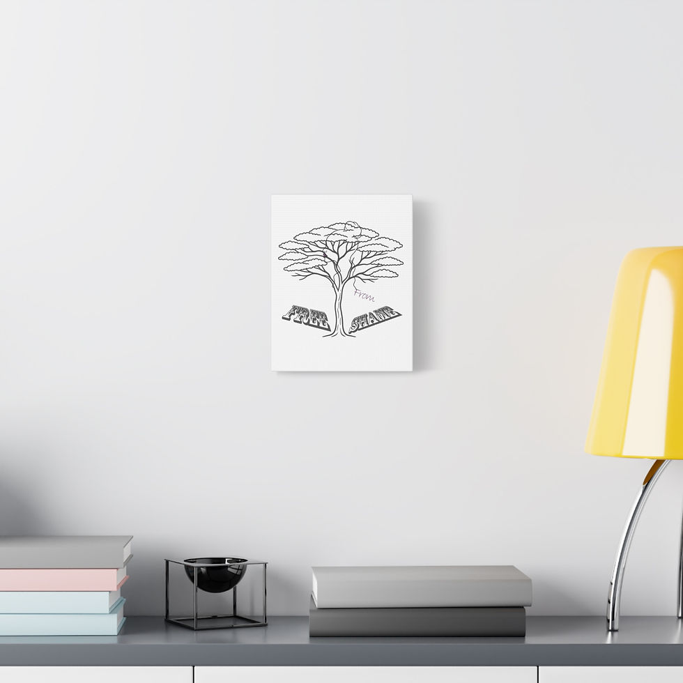 Thumbnail: Free from Shame with Mauve lips VERTICAL Canvas Art