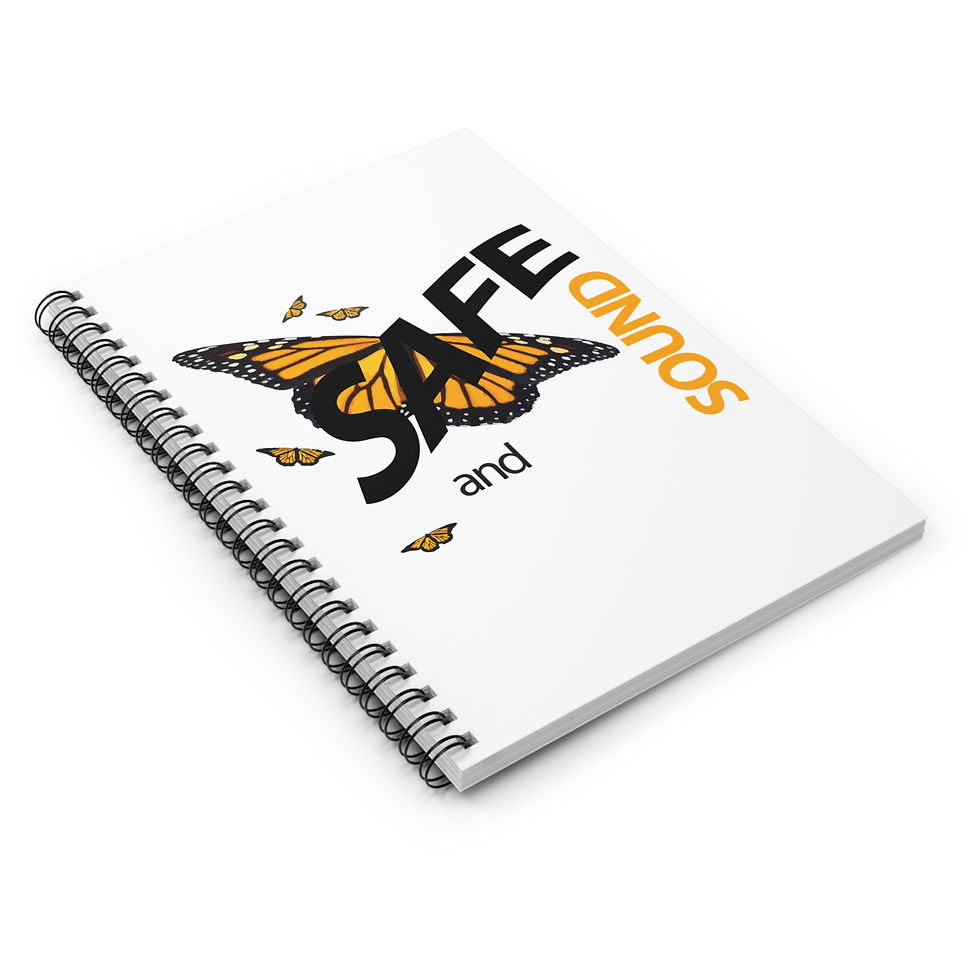 Thumbnail: Safe and Sound Migrant Butterfly Notebook | Spiral Ruled Journal