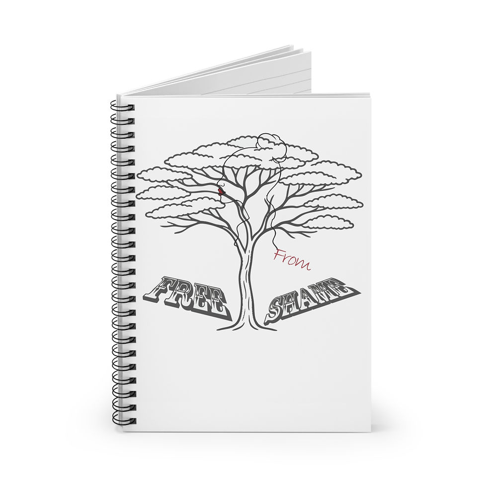 Thumbnail: Free From Shame with Red lips Notebook | Spiral Ruled Journal