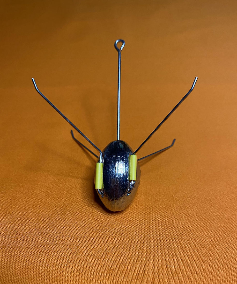 Miniatura: Round Sputnik surf fishing sinker 4 oz – front view