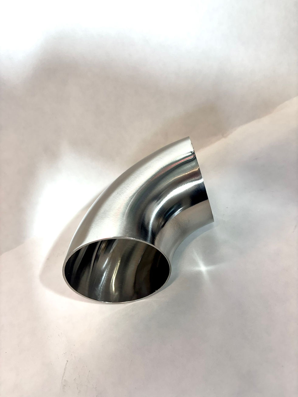 Thumbnail: Lasbocht RVS 90° van OD 44,5mm tot OD 101mm