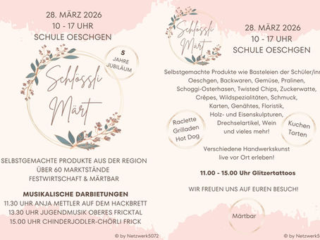 Wir feiern 5 Jahre Schlössli-Märt🎉