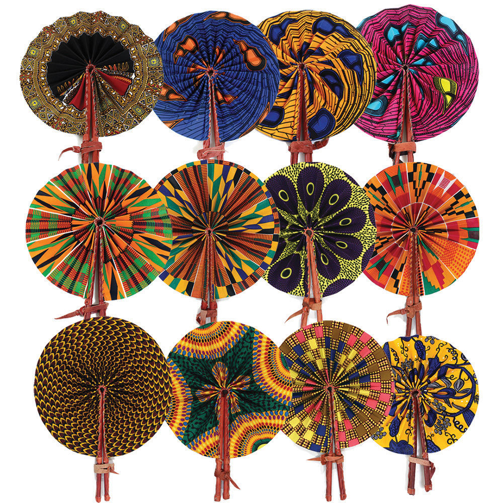 Afro Print Fabric Fan