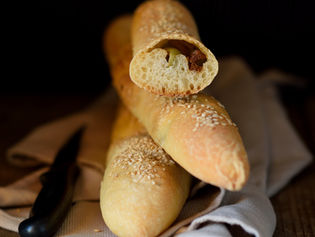 Bastoni di pane farciti