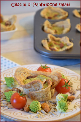 Cestini di panbrioche salati