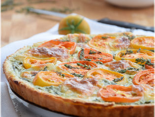 CROSTATA di pomodori e fior di latte