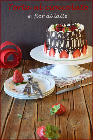 Torta al cioccolato e fior di latte