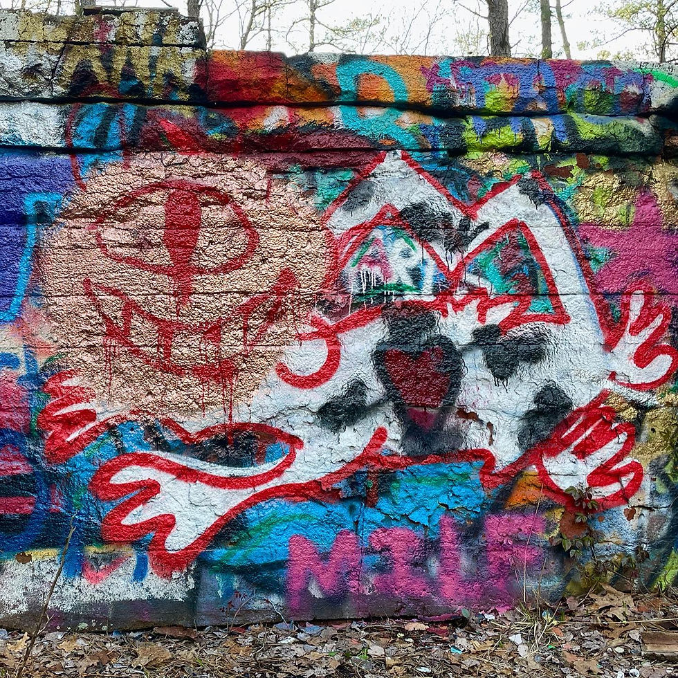 graffiti covered wall