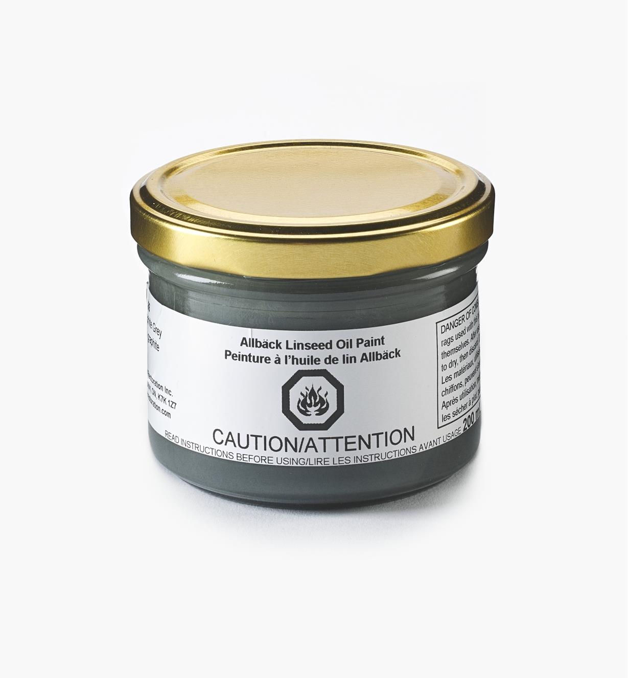 Graphite Gray - Allback Linseed Oil Paint: 7 oz Sample