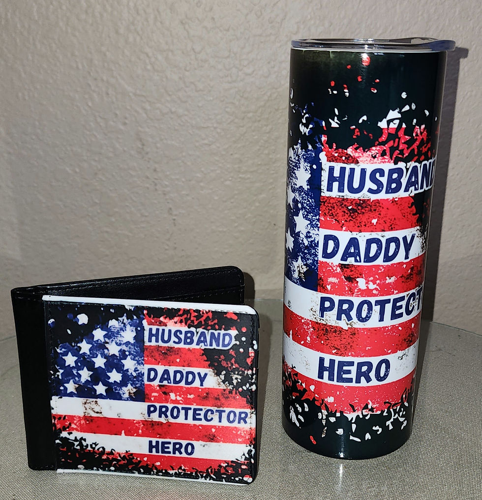 Thumbnail: Custom Mens Gift set Tumbler shirt wallet father's day gift