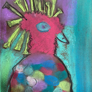 Student Artwork of Bird - Pastels