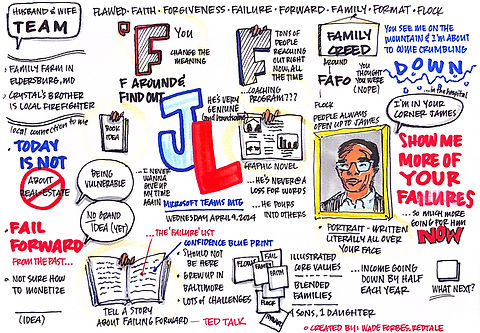 Hand-drawn illustration of James Lewis’s story
