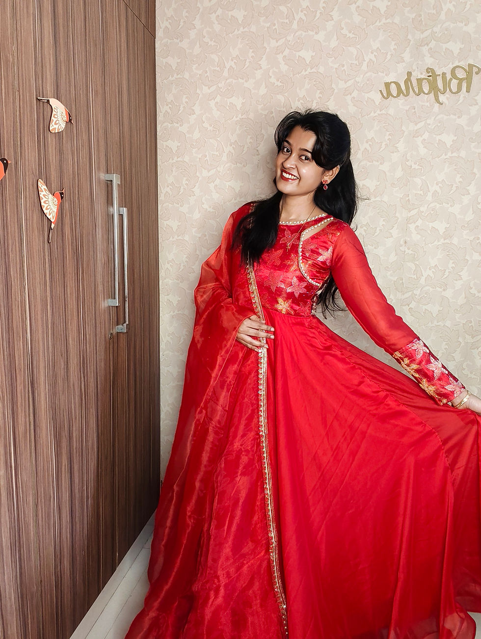 Thumbnail: Banarasi Anarkali - Crimson Red