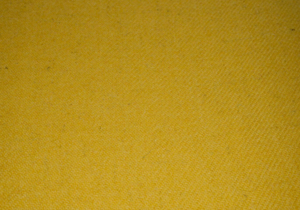 Original Harris Tweed „Lemon" Gelb Plain Meterware