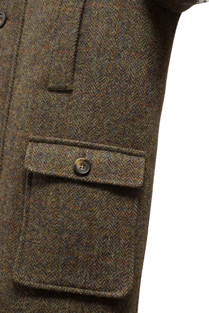 Miniaturbild: Tweed Feldjacke mit vier Außentaschen und Suedette-Besatz