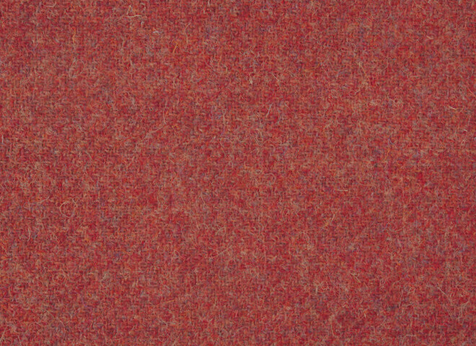 Original Harris Tweed „Pale Red" Blass Rot Meterware Plain