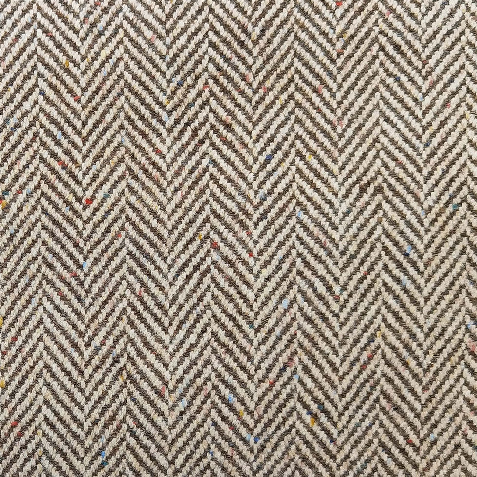 Miniaturbild: Original Waterford Tweed "Sand Waves" Braun Herringbone Meterware