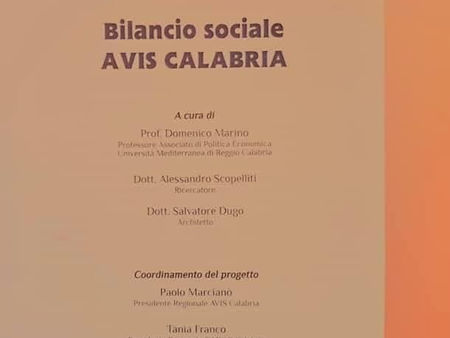 Architetto Salvatore Dugo - Bilancio Sociale AVIS Reggio Calabria 2010