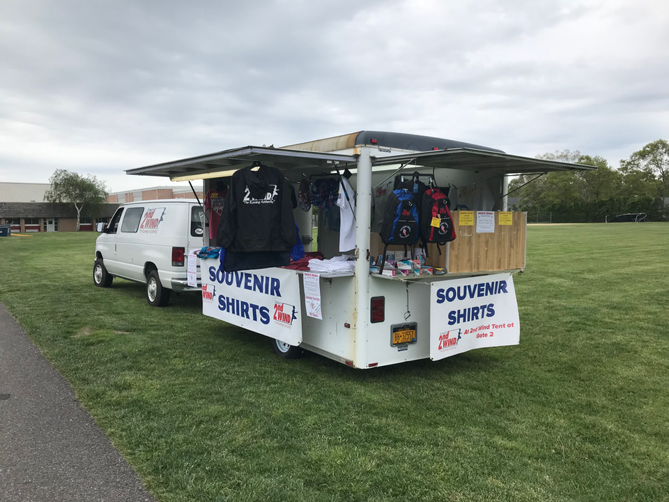 Pop-up trailer at Schwab's 2nd Wind - The Running Authority