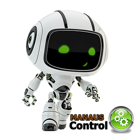 logo da manaus control - robozinho