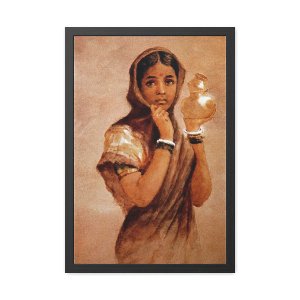 Raja Ravi Varma Milkmaid painting – Indian village woman art print