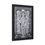 Thumbnail: Black and white framed artwork of Lord Guruvayurappan, adorned with intricate jewelry, garlands, and traditional lamps, stand