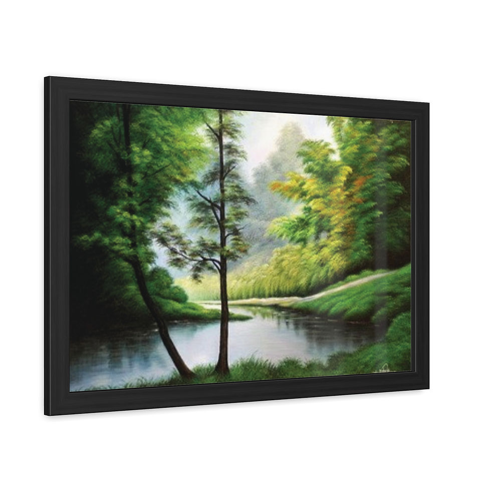 Thumbnail: Premium forest river wall art with a tranquil nature landscape, ideal for home and office wall décor.