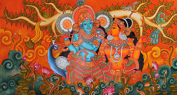 Radha krishna Mural Painting