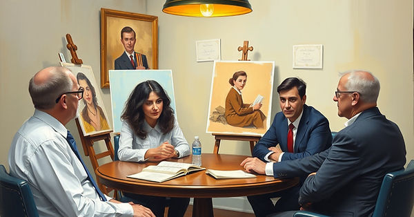 artists in a meeting with lawyer.jpg