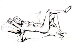 Croquis model nu féminin