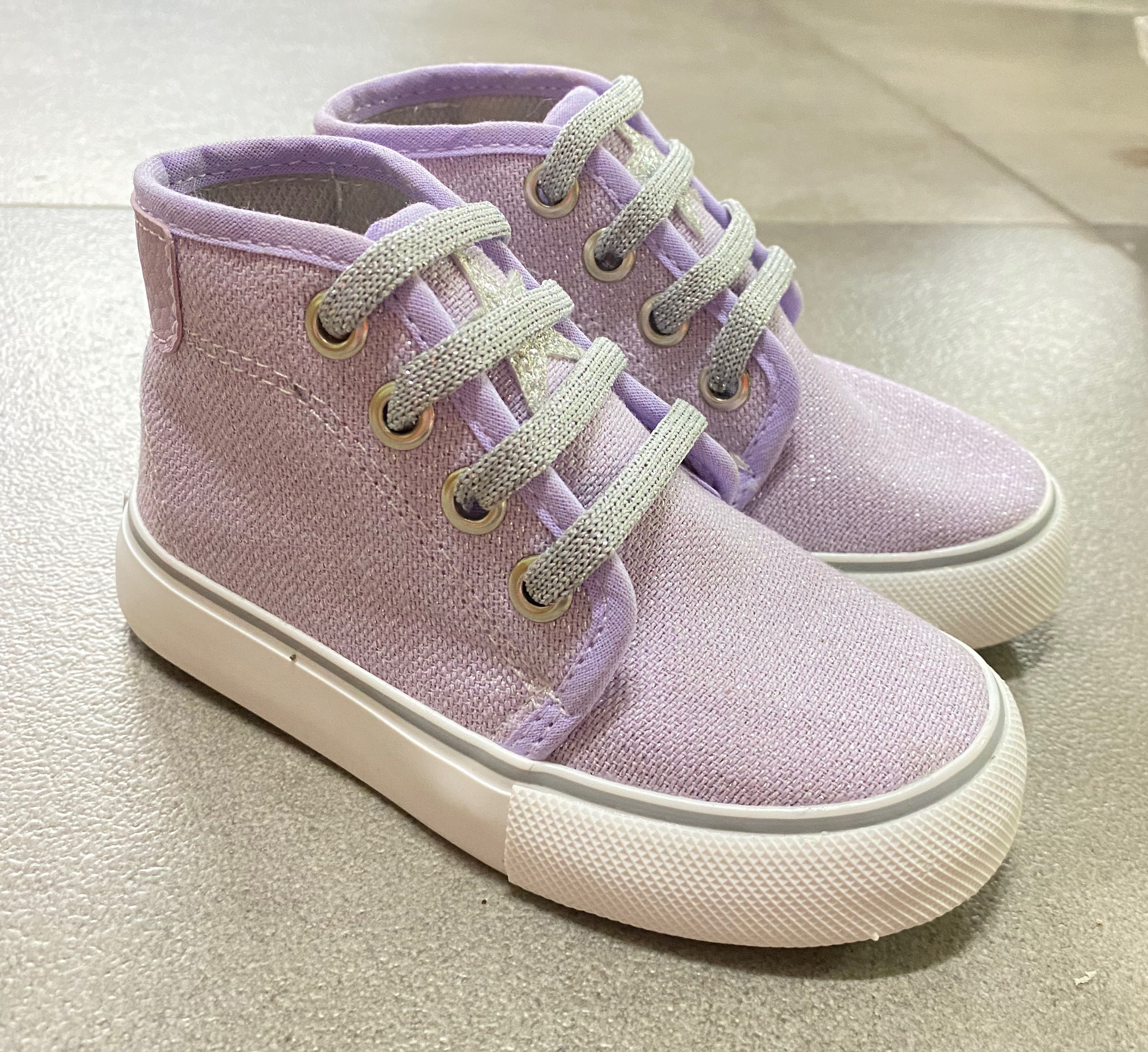 Bota de lona con lurex