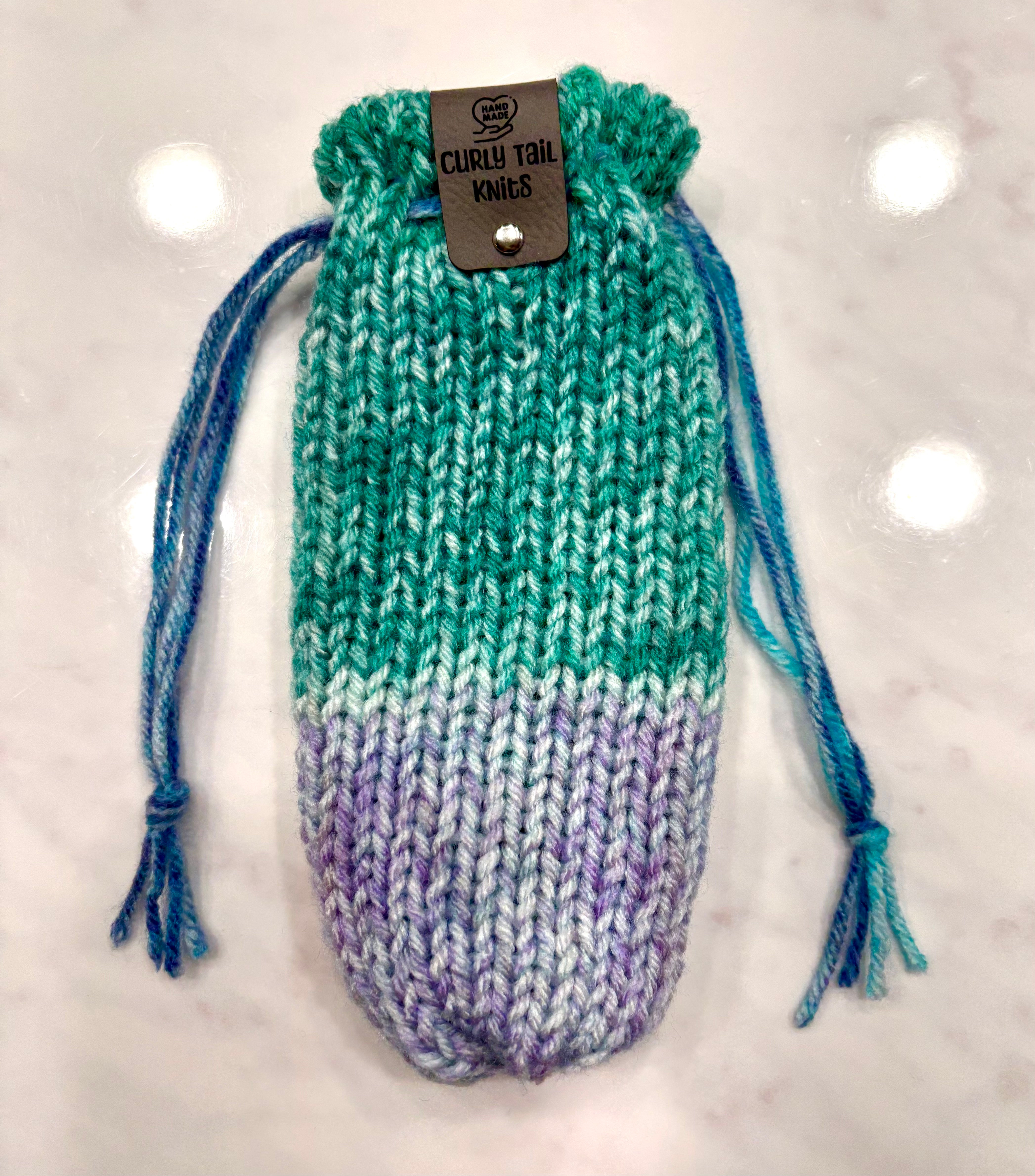 Lavender and Aqua Eyeglasses Bag
