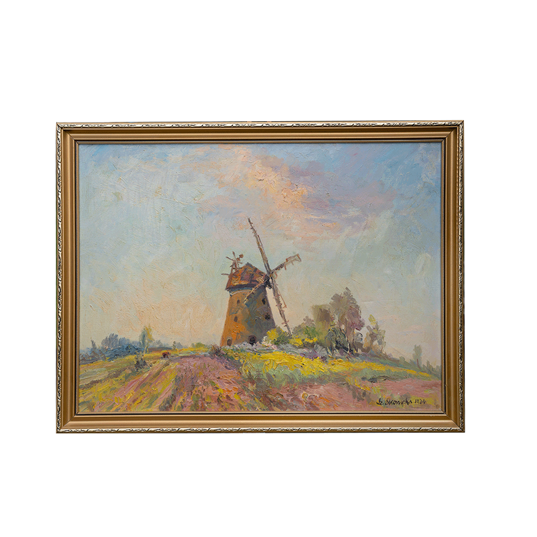 Polish Windmill Landscape by Szczepan Skorupka