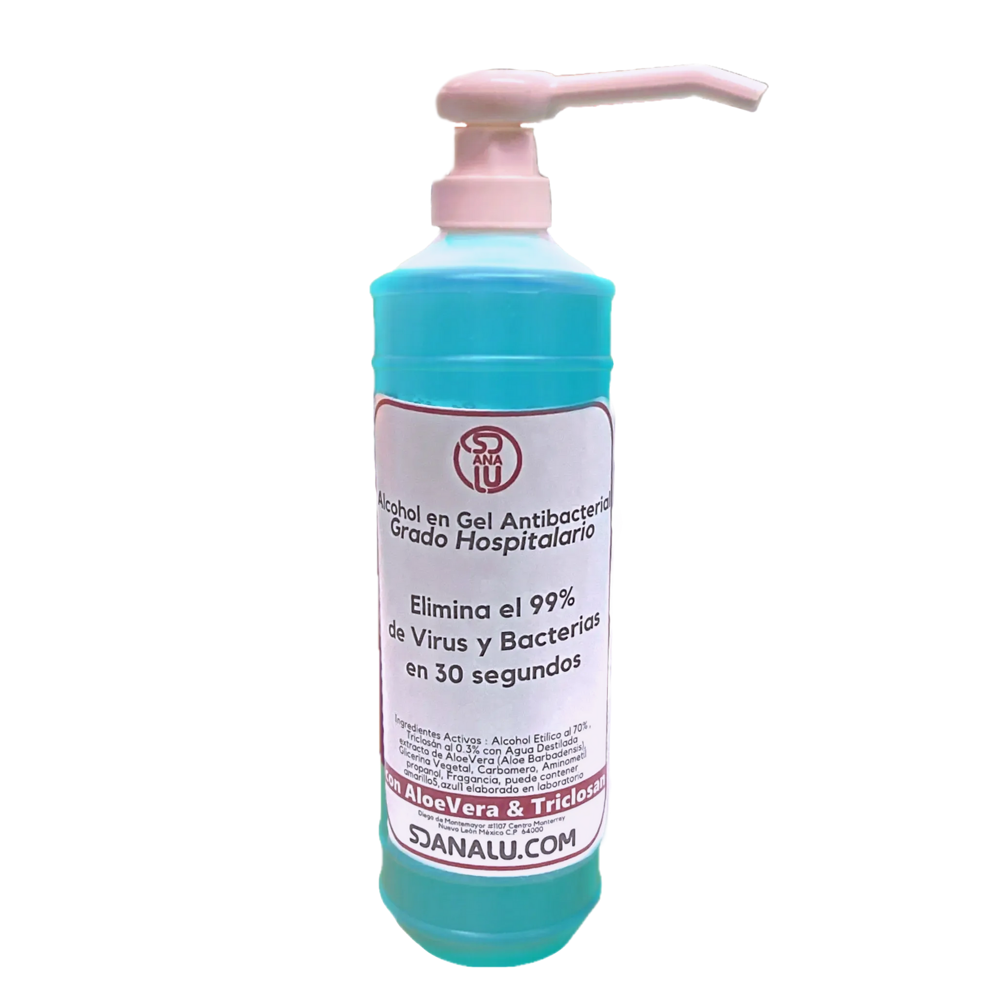 Alcohol en Gel Antibacterial 1 Litro con Dosificador