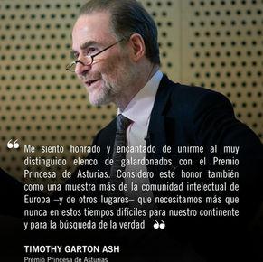 Timothy Garton. Premio Princesa de Asturias de Ciencias Sociales