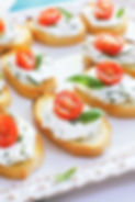Roma Tomato & Herb Cream Cheese Crostini