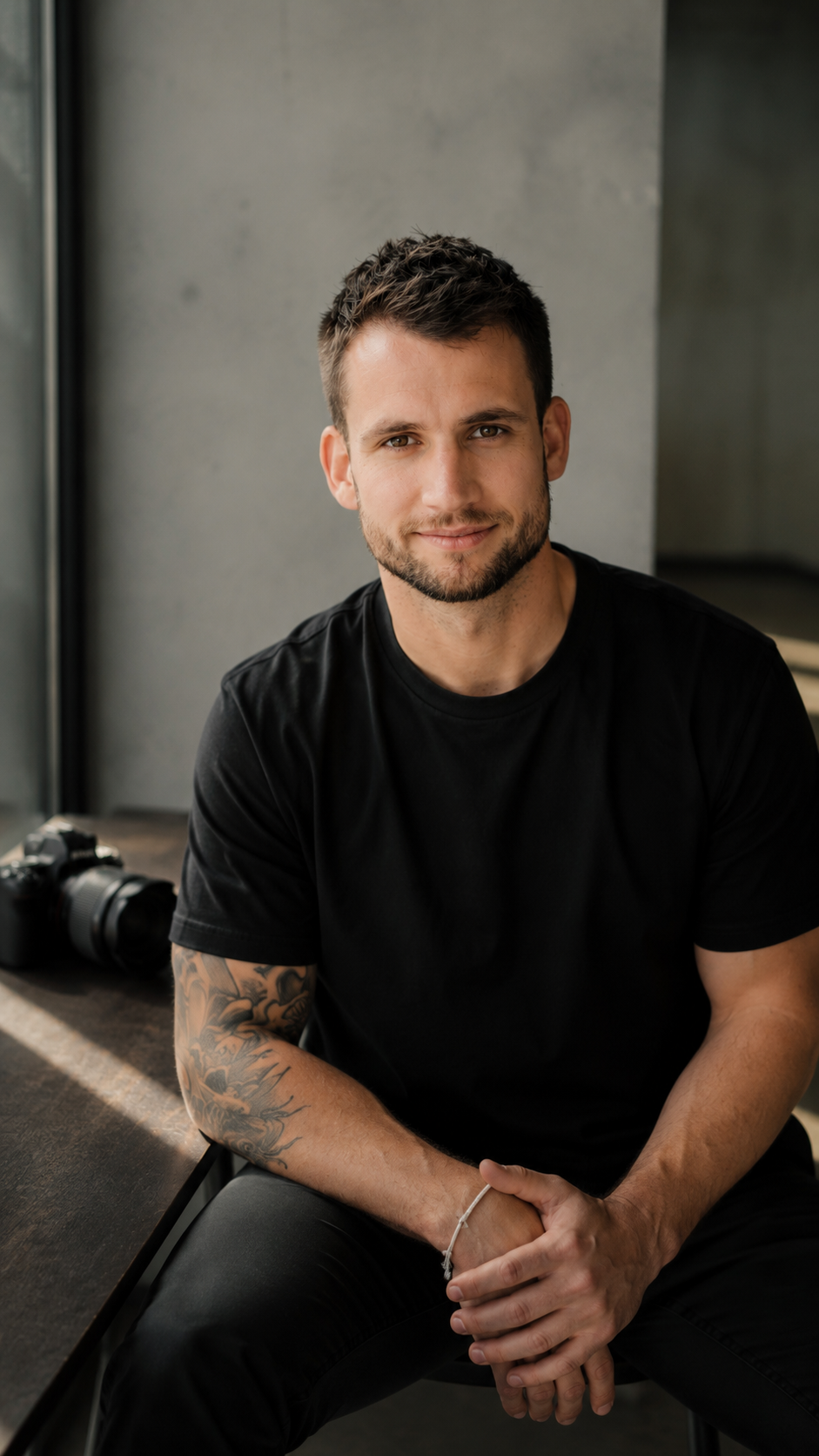 Portrait of Rafael Kirchhofer, founder and commercial photographer at Zeitrafferei