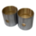 Dos bujes de biela Komatsu 4D95 metálicos cilíndricos metálicos