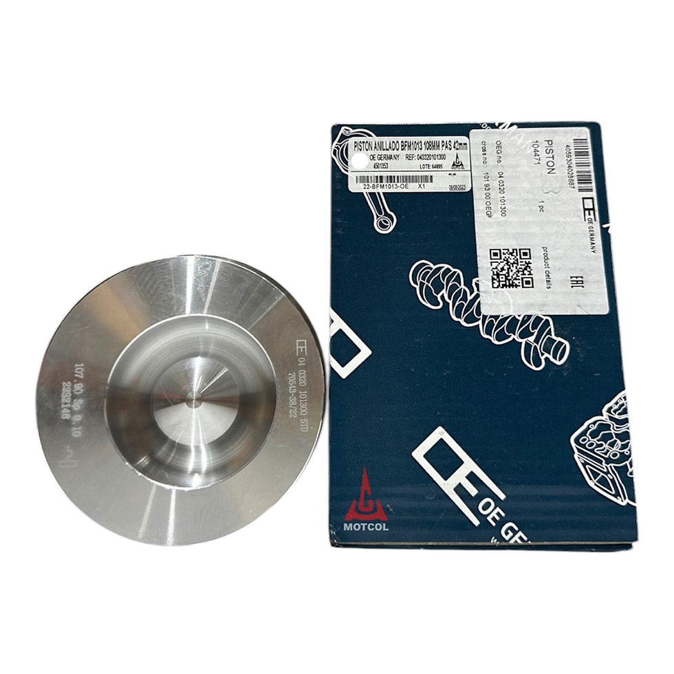 Pistón anillado Deutz BFM1013 de 108mm junto a su caja