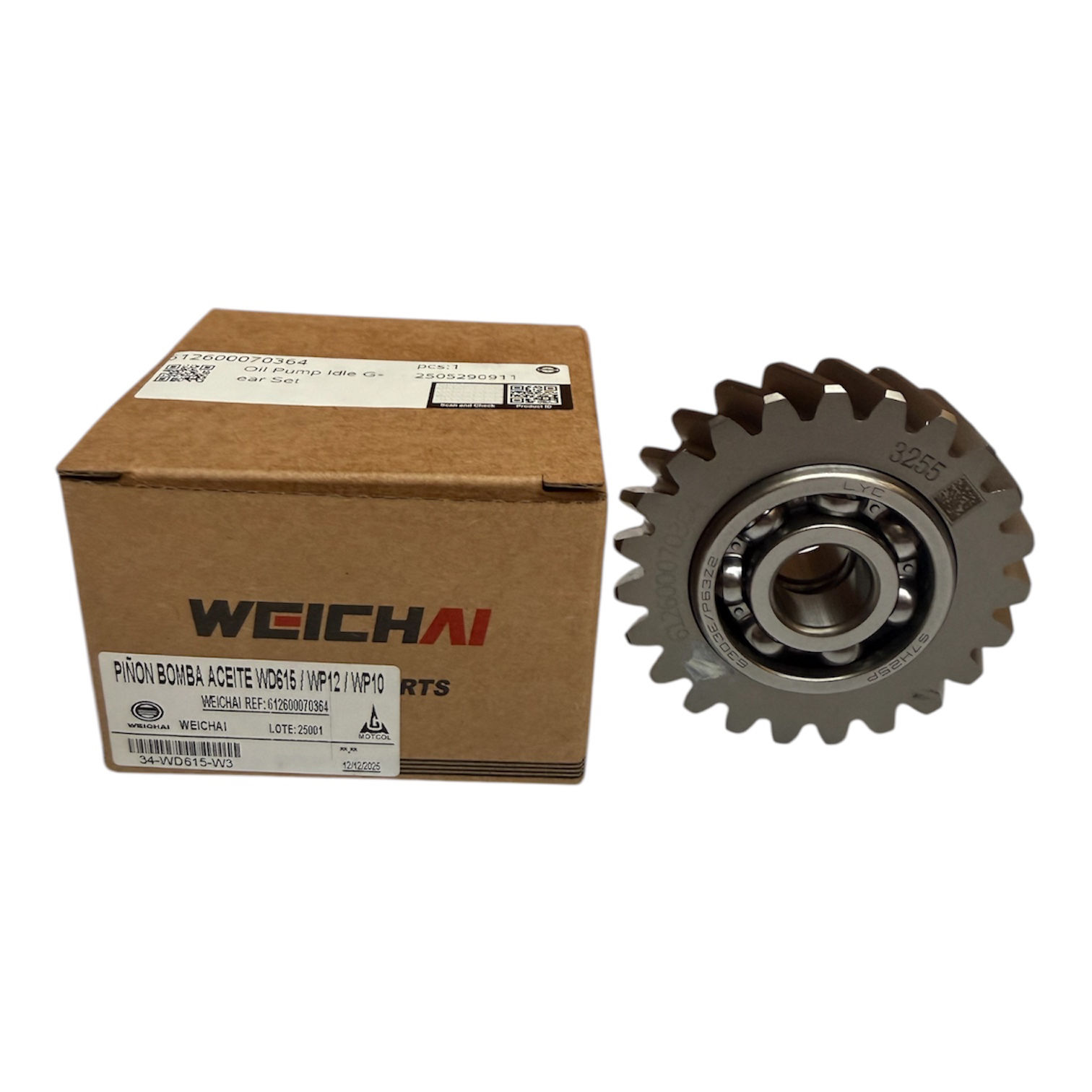 Piñón bomba de aceite Weichai WD615 / WP12 / WP10
