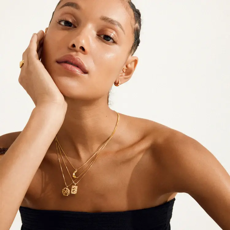 Thumbnail: Solid Gold Diamond Set 10mm Huggie Hoops with 0.40ct Marquise Diamond Drops