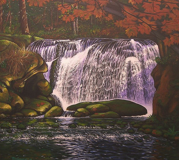 WHATCOM FALLS PAINTING  Scott Worden Art Studio