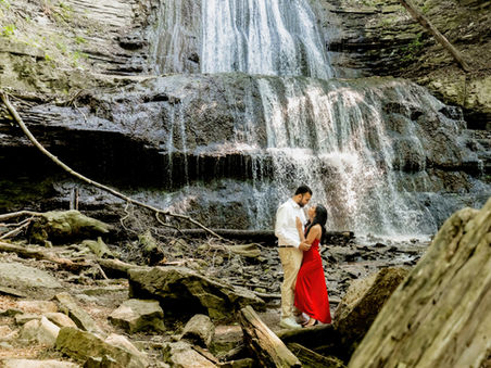 Kajal & Hemaanshu's Photoshoot at Sherman Falls