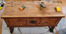 Refinishing the top of a wooden chest