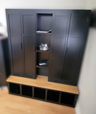 Assembling hall tree with shoe bench stirage bookase