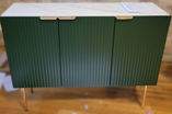 Assebmle dresser with 3 doors and shelves