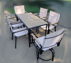 assemble 8 Pcs dining outdoor set with armchairs and the table