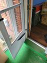 Storm door installation